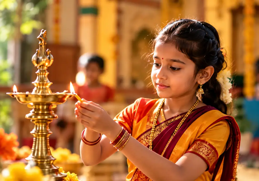 Indian student learning