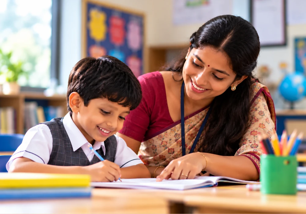 Teacher mentoring student